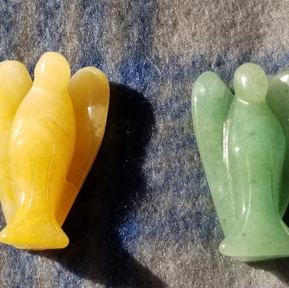 Jade Palm Angels, Green and Yellow Jade, crystals - Picture 6 of 7